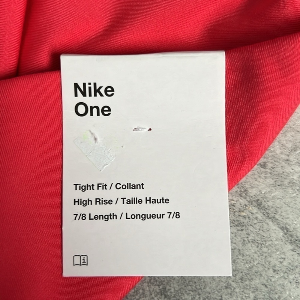 Nike Dri Fit 7/8 leggings Medium beautiful pink with mesh High Rise - Picture 7 of 13